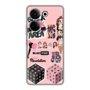 Чехлы с картинкой для Tecno Camon 20 (BLACK PINK коллаж)