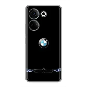 Силиконовый бампер с картинкой машины на Tecno Camon 20 (Черный BMW)