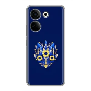 Чехол Укр Символика для Tecno Camon 20 (Цветущий Герб)