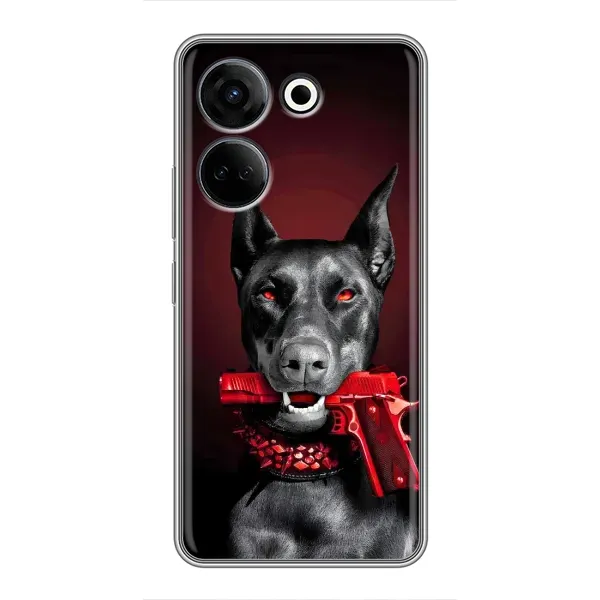 Чехол с рисунком «Доберман злой» для TECNO Camon 20 Чехол с рисунком «Доберман злой» для TECNO Camon 20