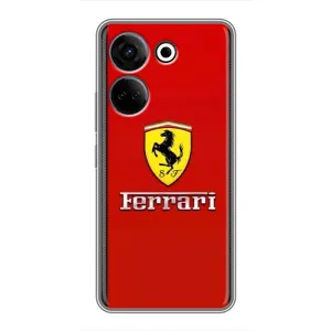 Силиконовый бампер с картинкой машины на Tecno Camon 20 (Ferrari Logo)