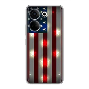 Чехол Флаг USA для Tecno Camon 20 (Флаг США 2)