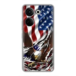 Чехол Флаг USA для Tecno Camon 20 (Флаг USA)