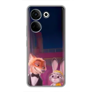 Силиконовый чехол с принтом Зоотрополіс для Tecno Camon 20 (Главные герои)