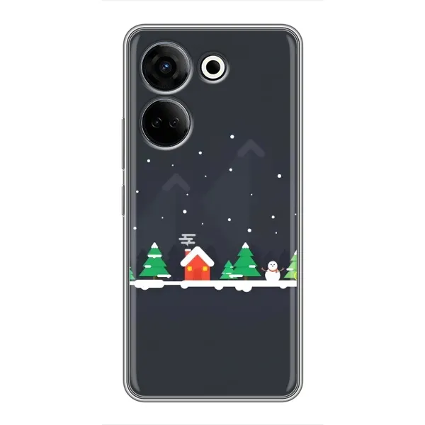 Чехол с рисунком «Город зимний» для TECNO Camon 20 Чехол с рисунком «Город зимний» для TECNO Camon 20