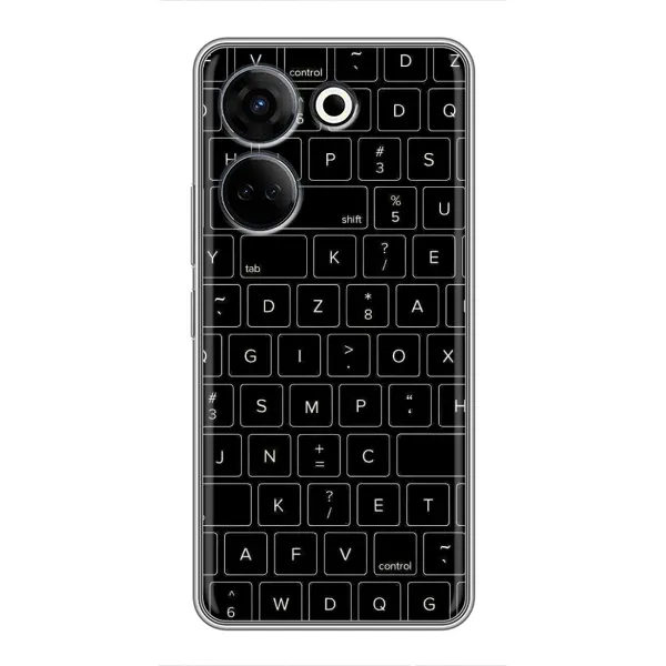 Чехол с рисунком «Клавиатура» для TECNO Camon 20
