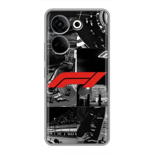 Чехол с рисунком «Коллаж Формула 1» для TECNO Camon 20 Чехол с рисунком «Коллаж Формула 1» для TECNO Camon 20