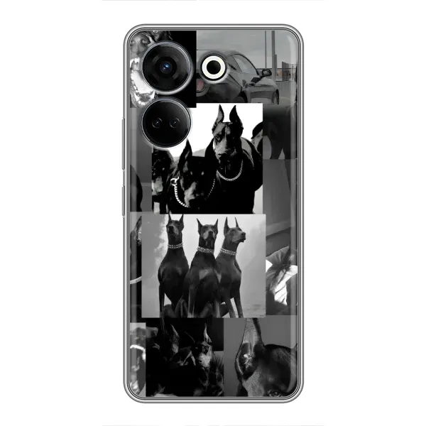 Чехол с рисунком «Коллаж Доберман» для TECNO Camon 20 Чехол с рисунком «Коллаж Доберман» для TECNO Camon 20