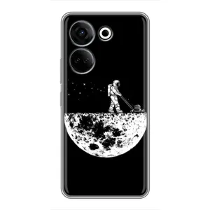 Силиконовый Чехол с принтом "Космонавты" на Tecno Camon 20 (Космонавт)