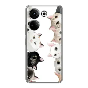 Силиконовый чехол с котиком для Tecno Camon 20 (Коты)