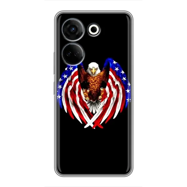 Чехол с рисунком «Крылья США» для TECNO Camon 20 Чехол с рисунком «Крылья США» для TECNO Camon 20