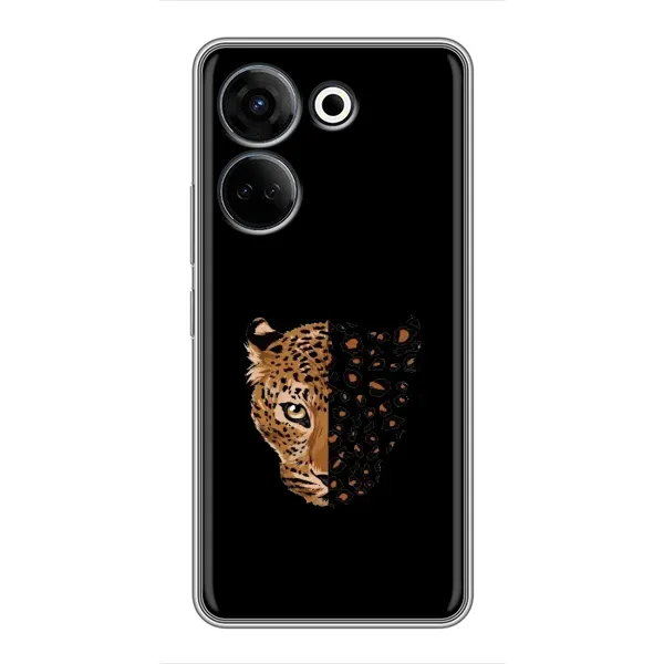 Чехол с рисунком «Леопард на черном» для TECNO Camon 20 Чехол с рисунком «Леопард на черном» для TECNO Camon 20