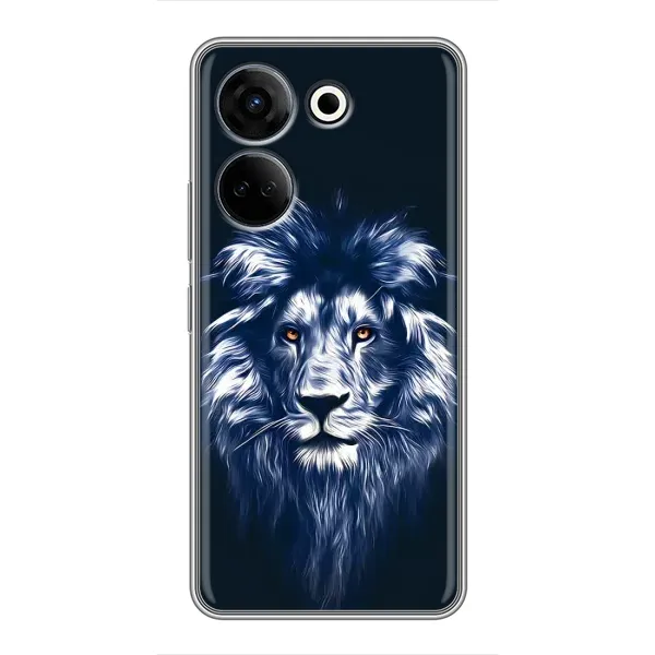 Чехол с рисунком «Лев - синий» для TECNO Camon 20 Чехол с рисунком «Лев - синий» для TECNO Camon 20