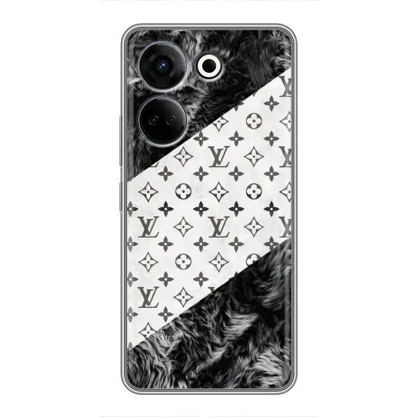 Чехол с рисунком «LV на белом» для TECNO Camon 20 Чехол с рисунком «LV на белом» для TECNO Camon 20