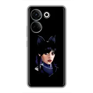 Чехлы с принтом Уэнсдей на Tecno Camon 20 (Милая Уэнсдей)