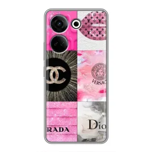Чехол (Dior, Prada, YSL, Chanel) для Tecno Camon 20 (Модница)
