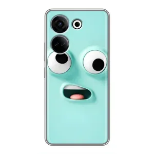 Силиконовые Чехлы (смешные стикеры) для Tecno Camon 20 (Забавное мятное лицо)
