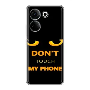 Чехол с Прикольным принтом на Tecno Camon 20 (Не трогай мой телефон)