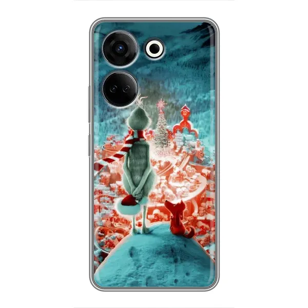 Чехол с рисунком «Новогодний Гринч» для TECNO Camon 20 Чехол с рисунком «Новогодний Гринч» для TECNO Camon 20