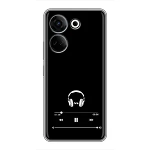 Чехол с картинками на черном фоне для Tecno Camon 20 (Плеер)