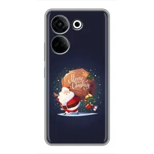 Чехол Санта Клаус для Tecno Camon 20 (Подарки от Санты)