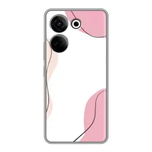 Чехол цветочный дизайн для Tecno Camon 20 (Розовый фон)