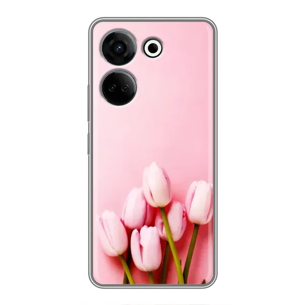 Чехол с рисунком «Розовые тюльпаны» для TECNO Camon 20 Чехол с рисунком «Розовые тюльпаны» для TECNO Camon 20