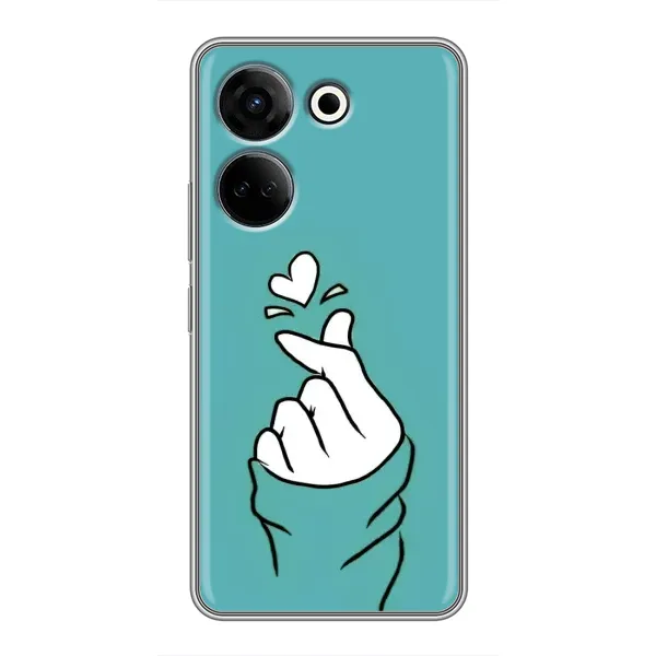 Чехол с рисунком «Сердечко на бирюзовом» для TECNO Camon 20 Чехол с рисунком «Сердечко на бирюзовом» для TECNO Camon 20