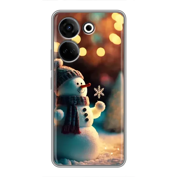 Чехол с рисунком «Снеговик праздничный» для TECNO Camon 20 Чехол с рисунком «Снеговик праздничный» для TECNO Camon 20