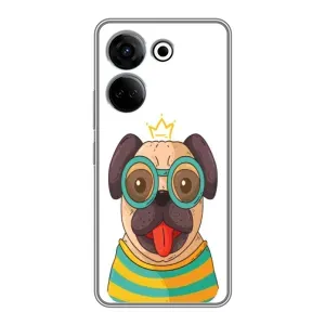 Бампер для Tecno Camon 20 с картинкой "Песики" (Собака Король)