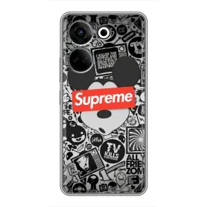 Чехол с Брендами одежды на Техно Камон 20 (Supreme Маус)