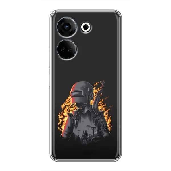 Чохол з малюнком «В полум'ї» для TECNO Camon 20