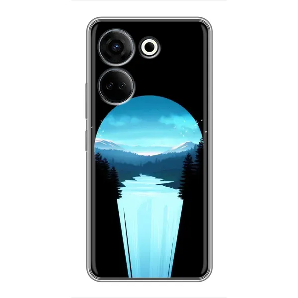 Чехол с рисунком «Синий Водопад» для TECNO Camon 20
