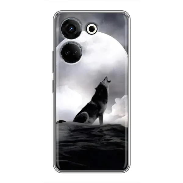 Чехол с рисунком «Волк и луна» для TECNO Camon 20 Чехол с рисунком «Волк и луна» для TECNO Camon 20