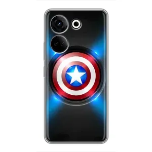 Чохол с Щітом Капітана Америки на Tecno Camon 20 (Яскраий Щит Капітана)
