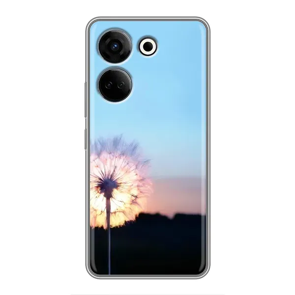 Чехол с рисунком «Закат с одуванчиком» для TECNO Camon 20 Чехол с рисунком «Закат с одуванчиком» для TECNO Camon 20