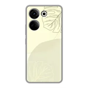 Чехол цветочный дизайн для Tecno Camon 20 (Зелёный фон)