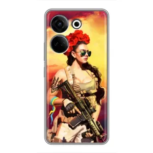 ЗСУ Чехлы (TPU) для Tecno Camon 20 (Женщина солдат)