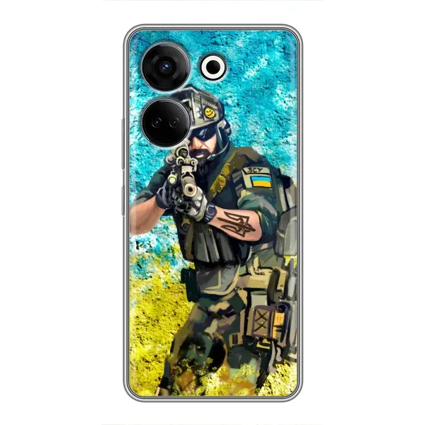 Чехол с рисунком «ЗСУ Воин» для TECNO Camon 20 Чехол с рисунком «ЗСУ Воин» для TECNO Camon 20