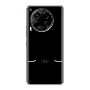 Силиконовый бампер с картинкой машины на Tecno Camon 30 (CL6) (Силует Audi)