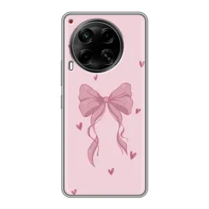 Чохол банти для Tecno Camon 30 (CL6) (Бант на рожевому)