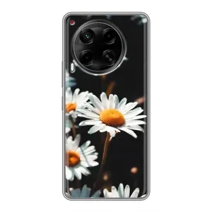 Чохол з ромашками на Tecno Camon 30 (CL6) (Білі ромашки)