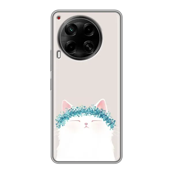 Чехол с рисунком «Белый котик» для TECNO Camon 30 (CL6) Чехол с рисунком «Белый котик» для TECNO Camon 30 (CL6)