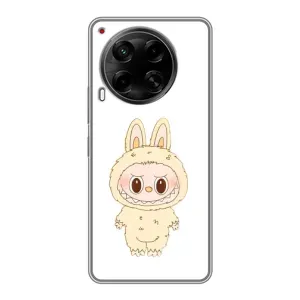 Чехол с принтом Лабубу для Tecno Camon 30 (CL6) (Бежевый Лабубу)