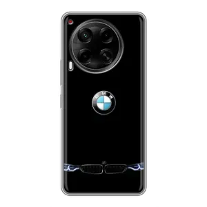Силиконовый бампер с картинкой машины на Tecno Camon 30 (CL6) (Черный BMW)