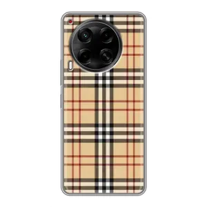 Чехол с Брендами одежды на Камон 30 (Burberry стиль)