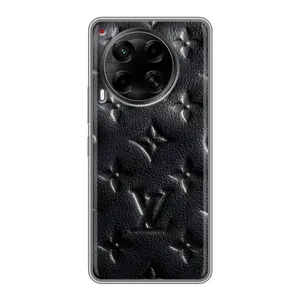 Текстурний Чохол Louis Vuitton для Камон 30 (Чорний ЛВ)