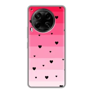 Чохли з тематикою "Маленькі Сердчеки" на Tecno Camon 30 (CL6) (Чорні сердечка)