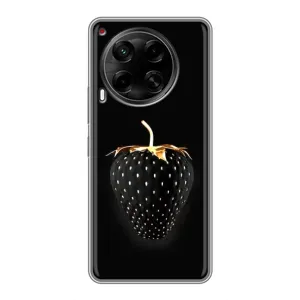 Чохол з зображенням смачної їжі для Tecno Camon 30 (CL6) (Чорна полуниця)