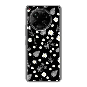 Чохли з тематикою "КВІТИ" на Tecno Camon 30 (CL6) (цвітіння на чорному)